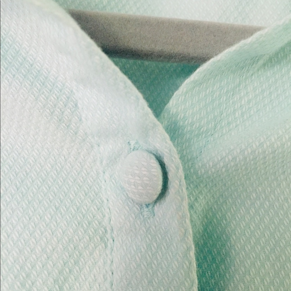 Loft Light Blue Button Down Top - image 4